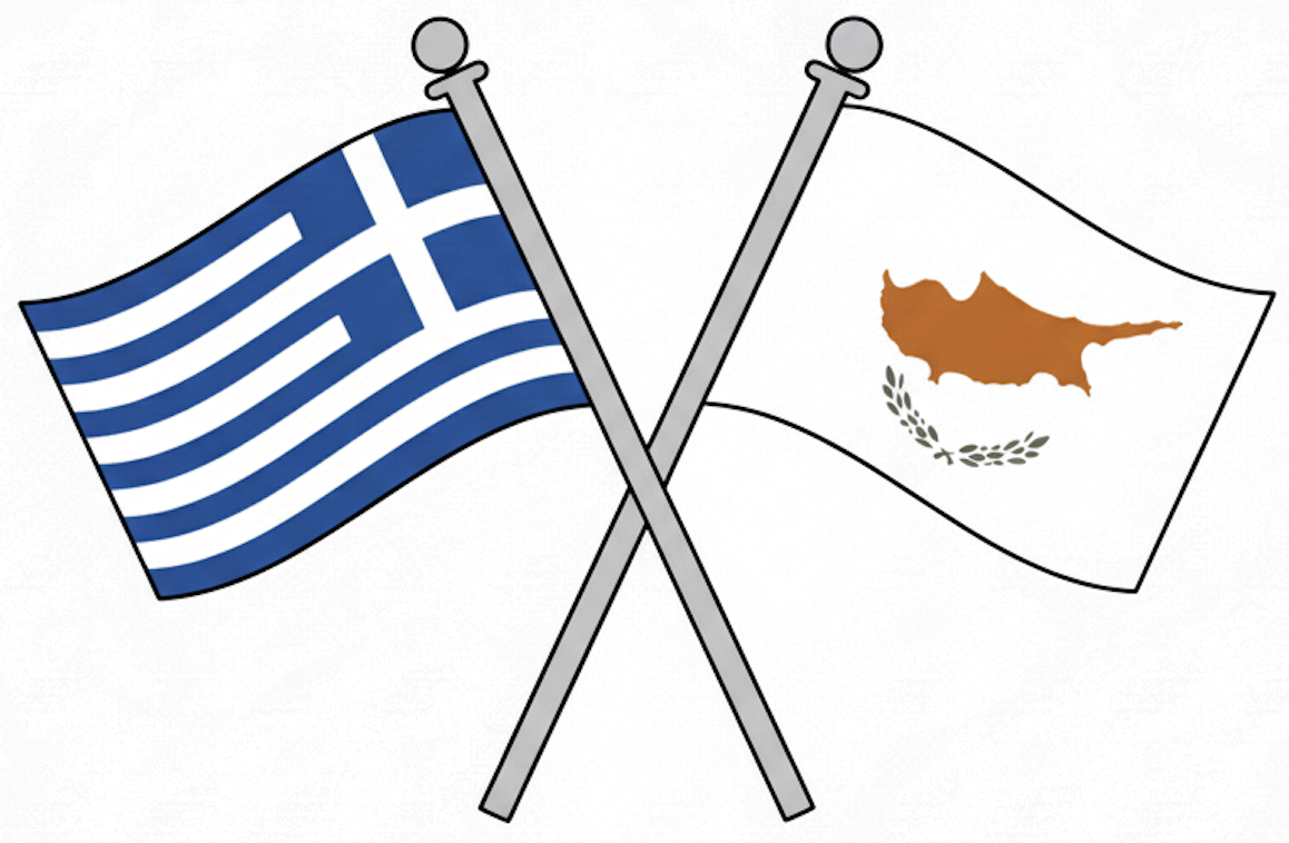 Greece and Cyprus flags